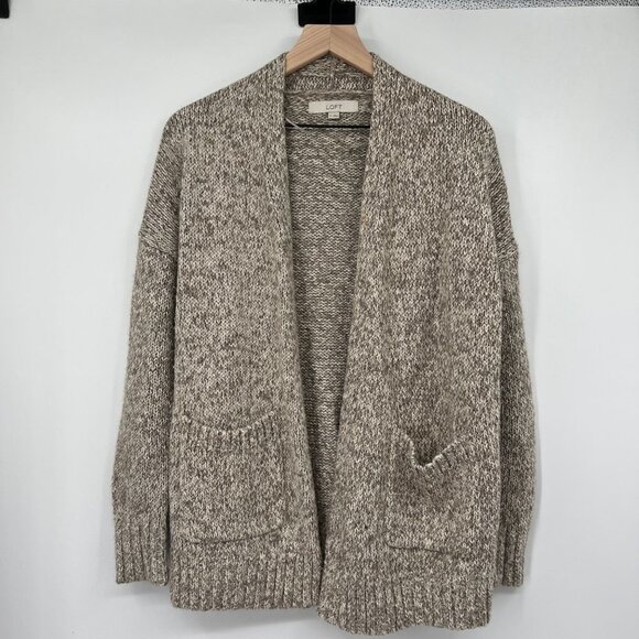 Ann Taylor Loft Womens Cardigan Sweater sz M Knit Open Front - Picture 1 of 10